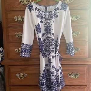 Beautiful white and blue Dress